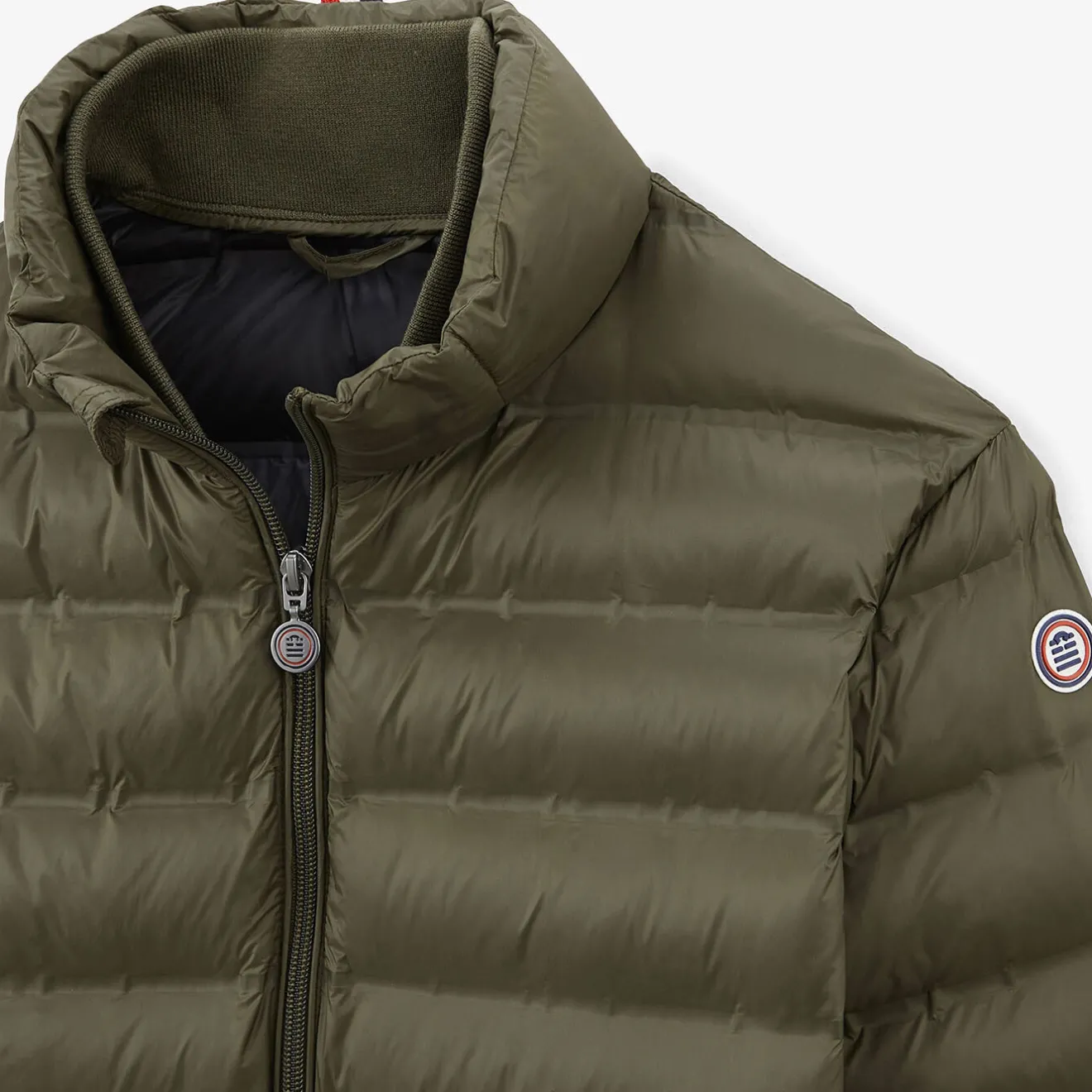 Doudounes>SERGE BLANCO Piumino men's quilted down jacket with long sleeves in military green MILITAIRE
