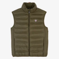 Doudounes>SERGE BLANCO Piumino sleeveless military green down jacket ORANGE