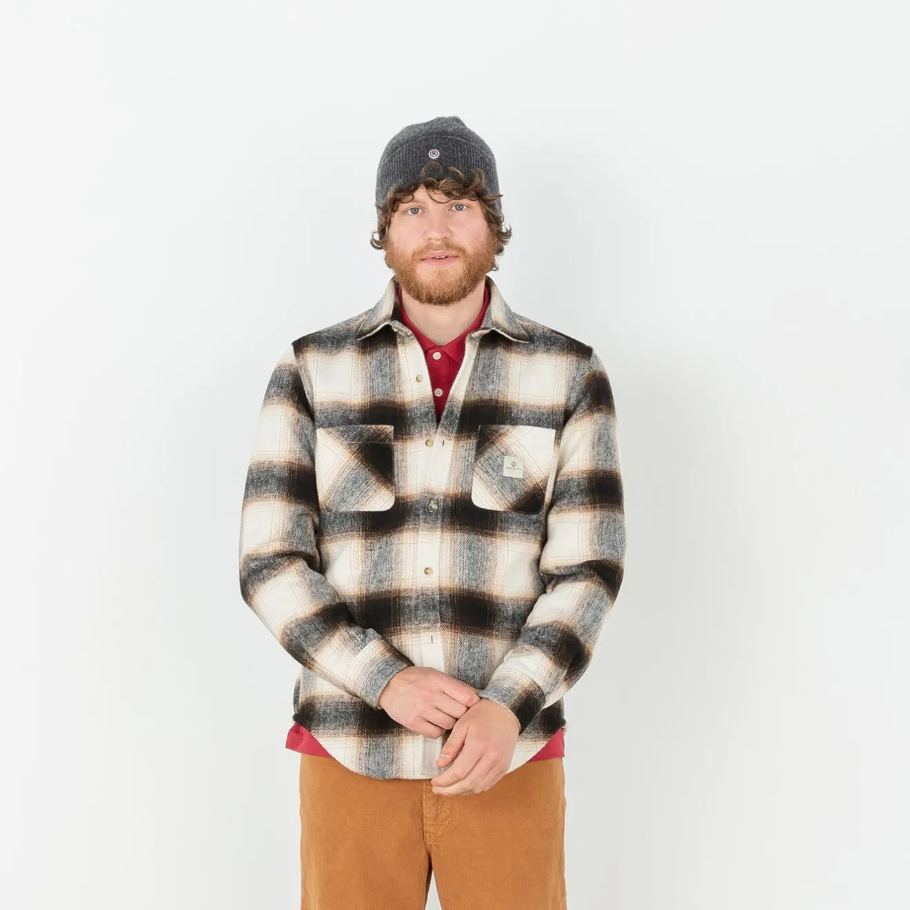 Bonnets>SERGE BLANCO Plain anthracite wool hat CHAMBRAY