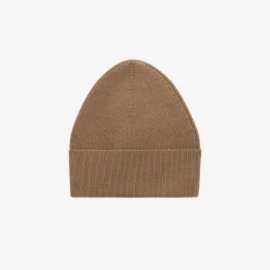 Bonnets>SERGE BLANCO Plain camel cotton and wool hat TILLEUL