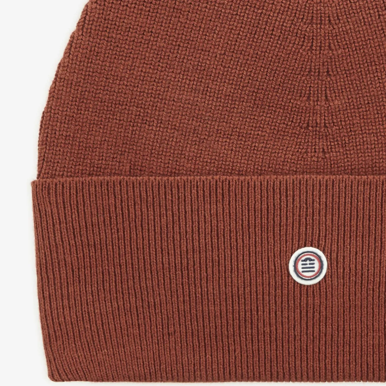 Bonnets>SERGE BLANCO Plain cotton and wool hat in sienna CIEL