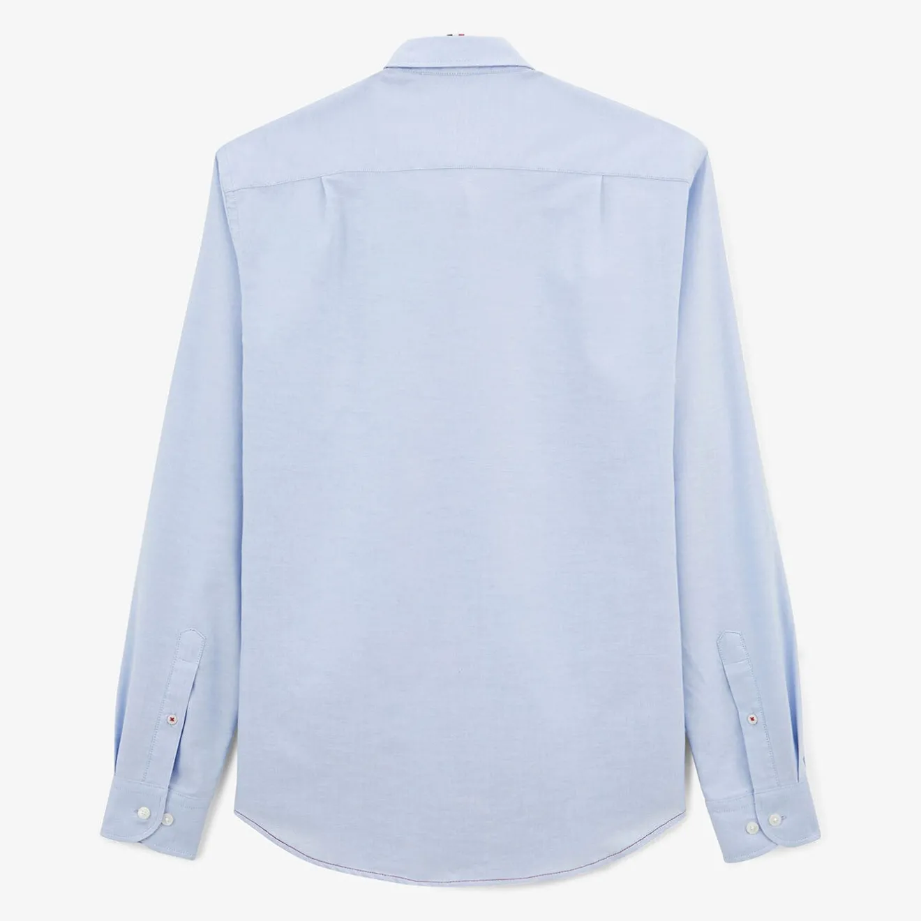 Chemises>SERGE BLANCO Plain sky blue long sleeve cotton shirt CIEL
