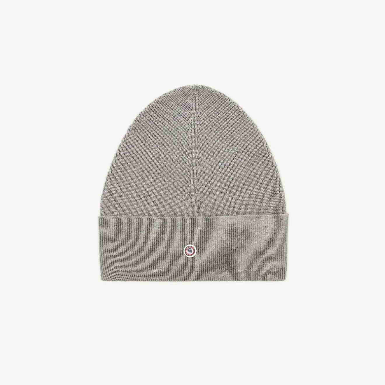Bonnets>SERGE BLANCO Plain steel gray cotton and wool beanie SIENNE