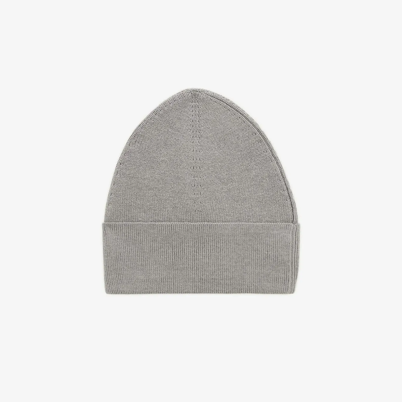 Bonnets>SERGE BLANCO Plain steel gray cotton and wool beanie SIENNE