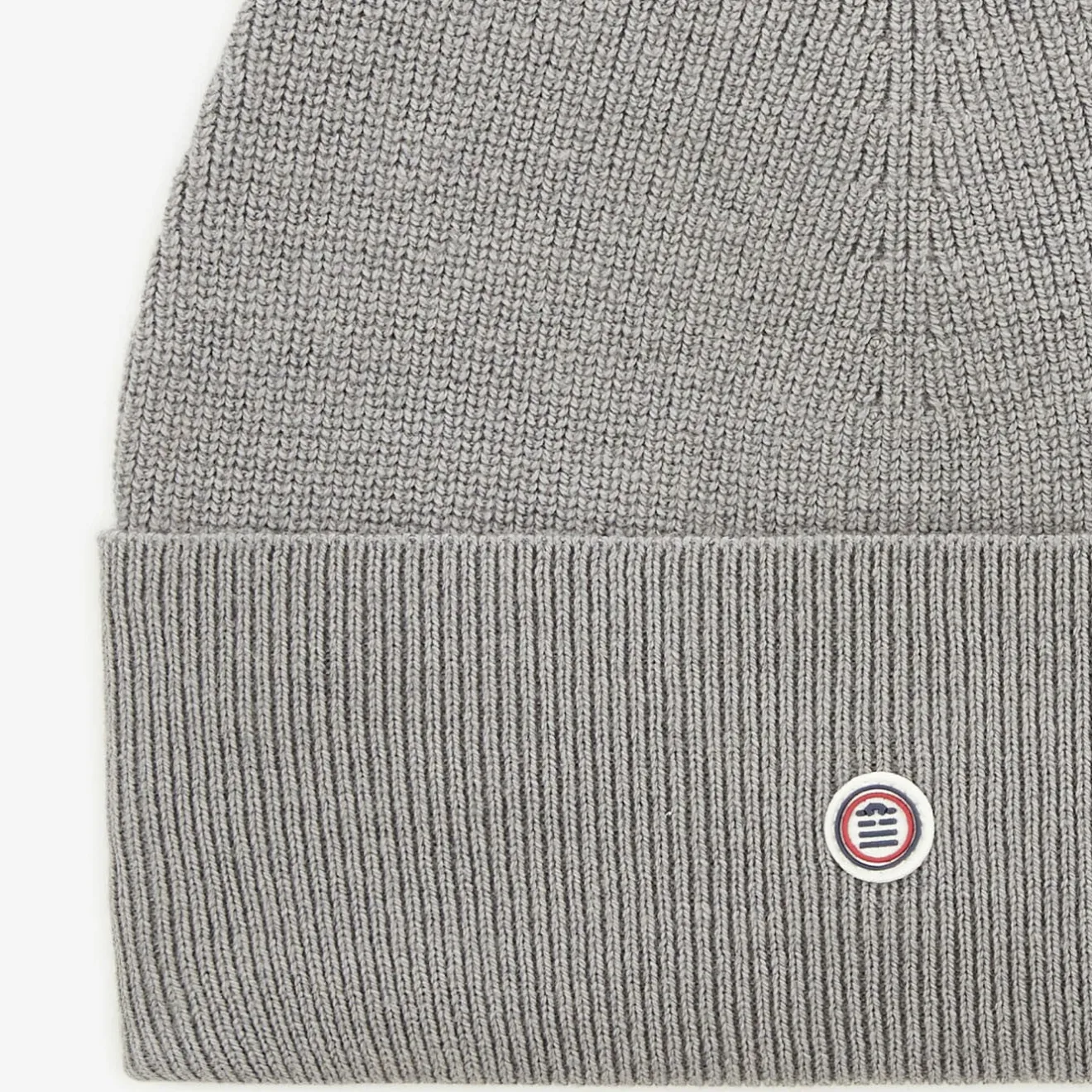 Bonnets>SERGE BLANCO Plain steel gray cotton and wool beanie SIENNE