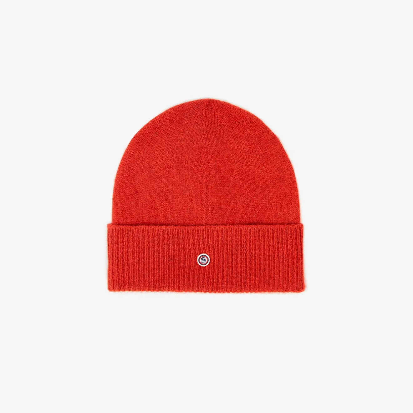 Bonnets>SERGE BLANCO Plain woolen hat in mottled orange MARINE