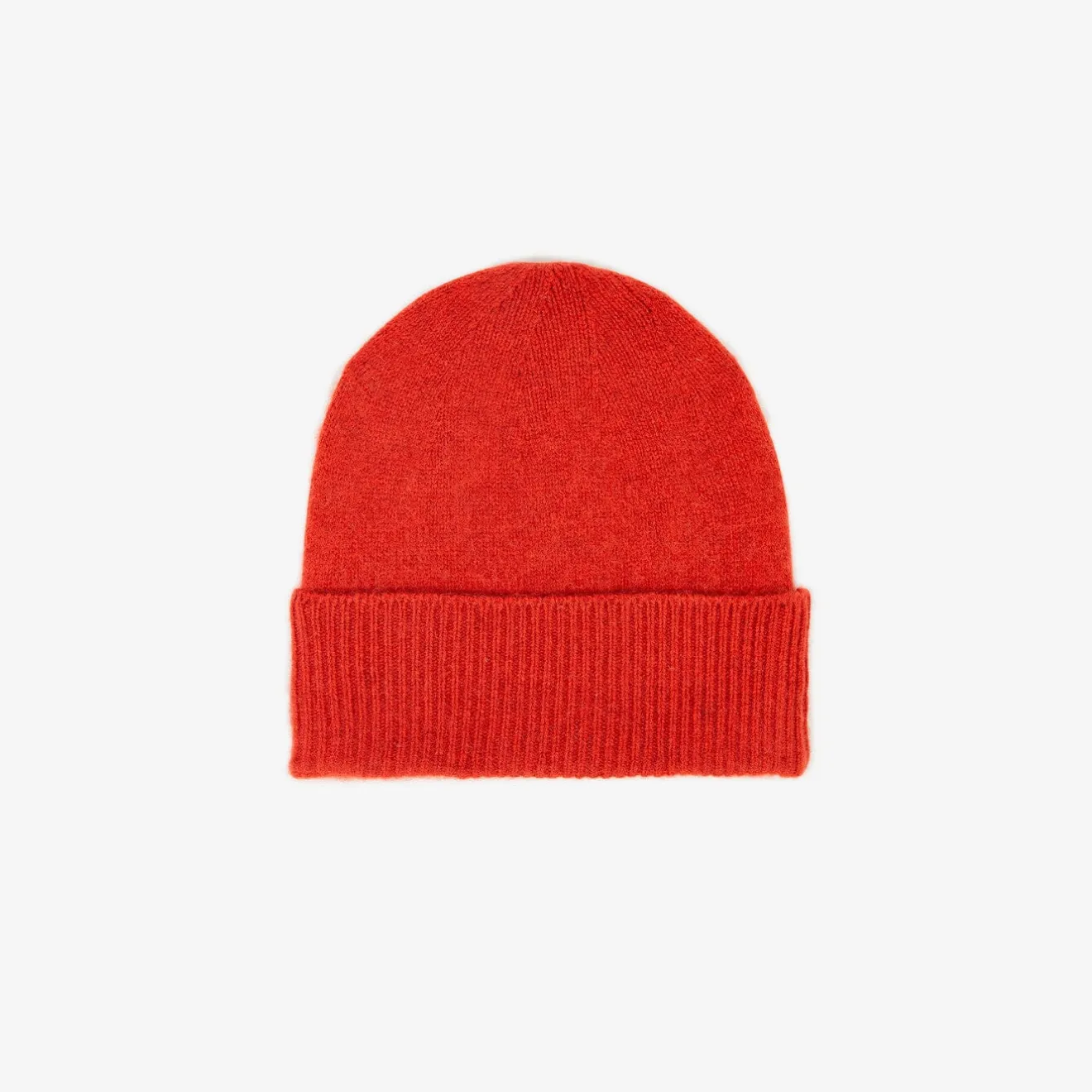 Bonnets>SERGE BLANCO Plain woolen hat in mottled orange MARINE