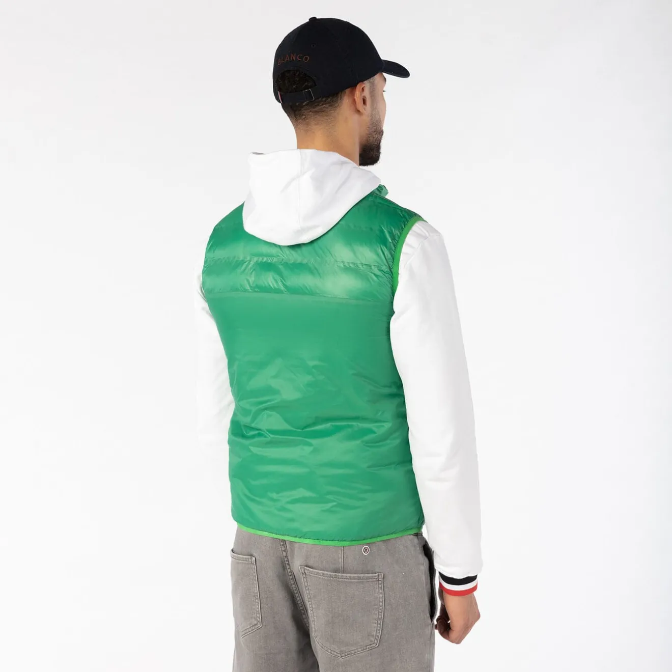 Manteaux Et Vestes>SERGE BLANCO PLAY grass green sleeveless down jacket BEIGE