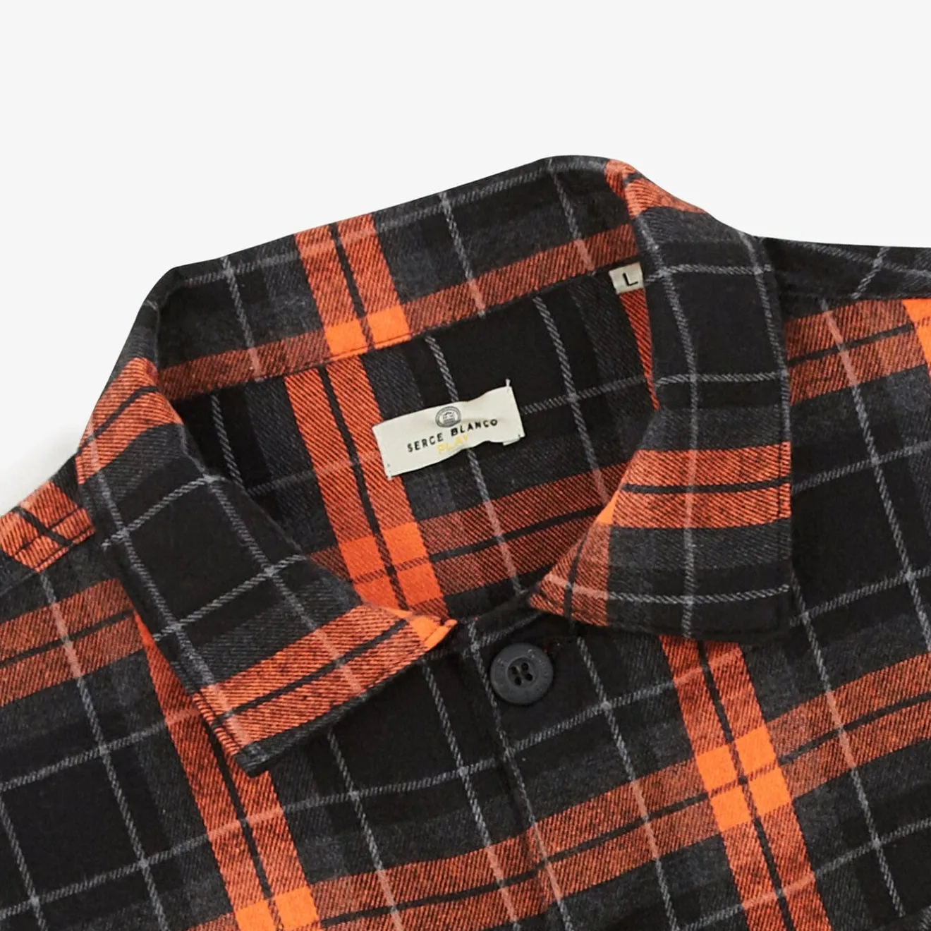Surchemises>SERGE BLANCO PLAY Heavy Plaid Overshirt dark navy