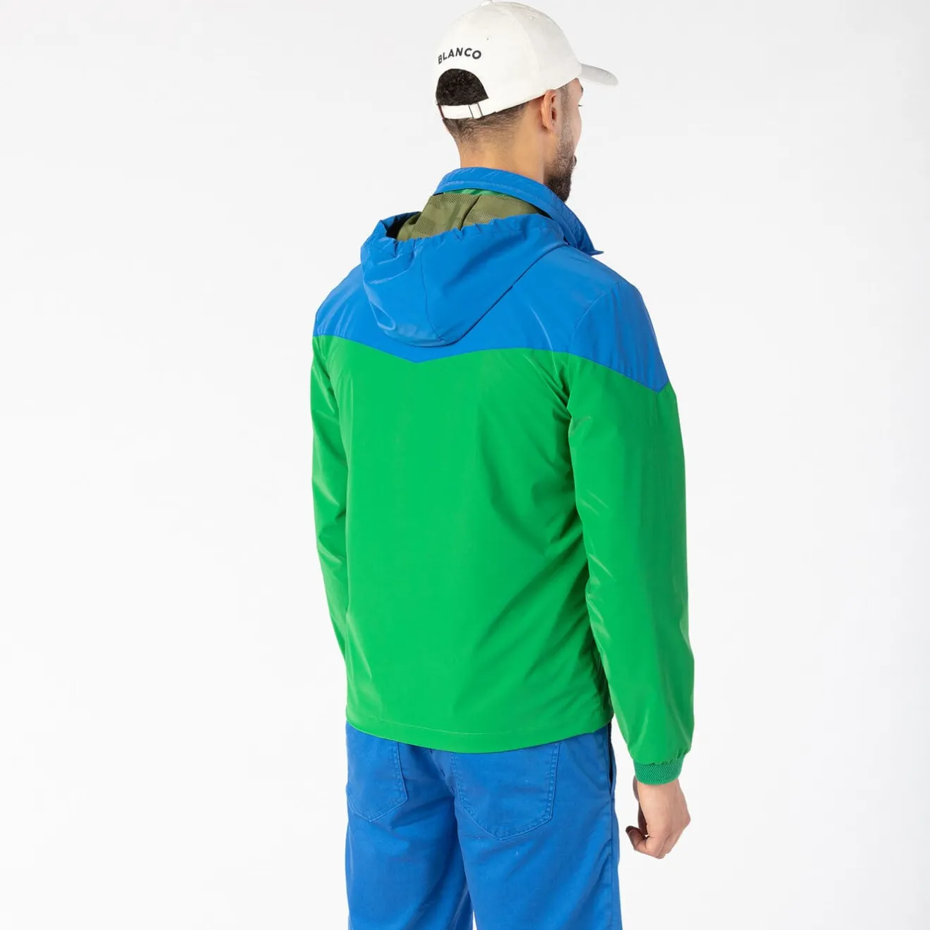 Manteaux Et Vestes>SERGE BLANCO PLAY Lawn Green Two-Tone Windbreaker Jacket MILITAIRE