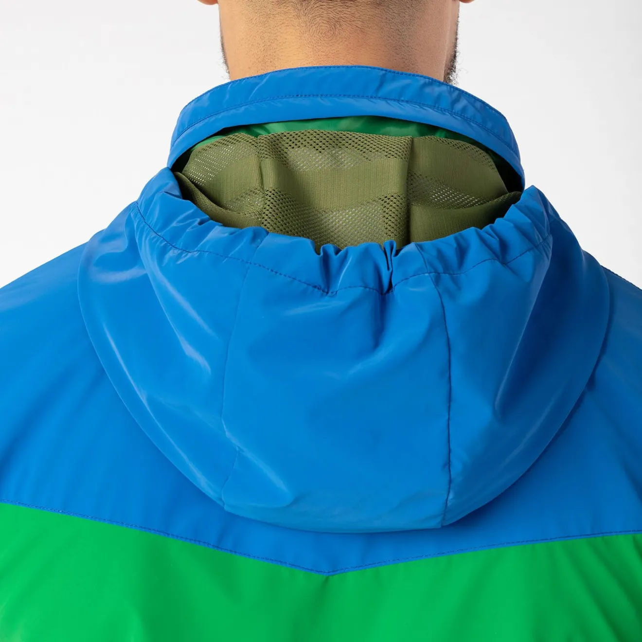 Manteaux Et Vestes>SERGE BLANCO PLAY Lawn Green Two-Tone Windbreaker Jacket MILITAIRE