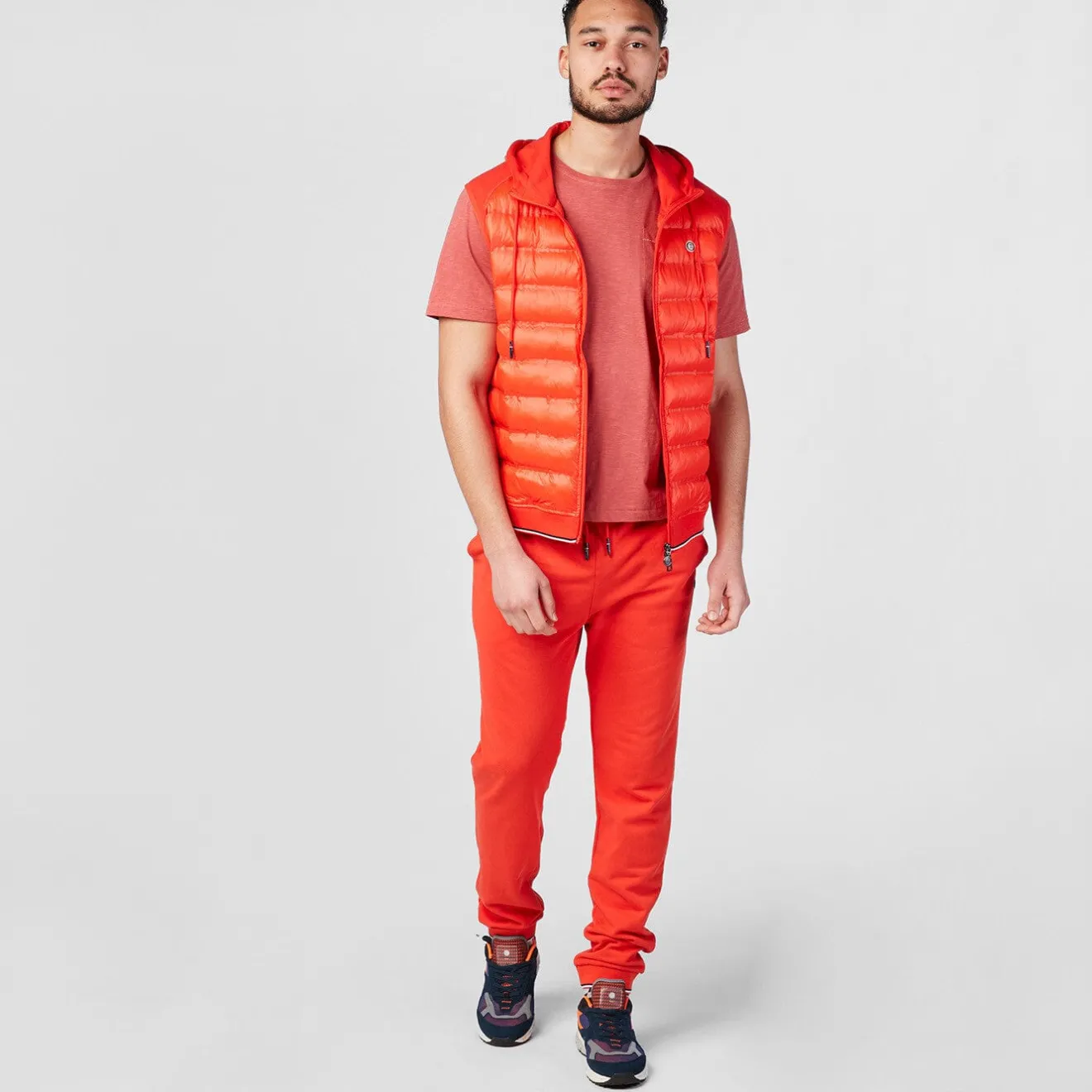 Doudounes>SERGE BLANCO PLAY orange sleeveless down jacket NOIR