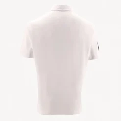 Polos>SERGE BLANCO Polo 15 in white jersey DARK NAVY