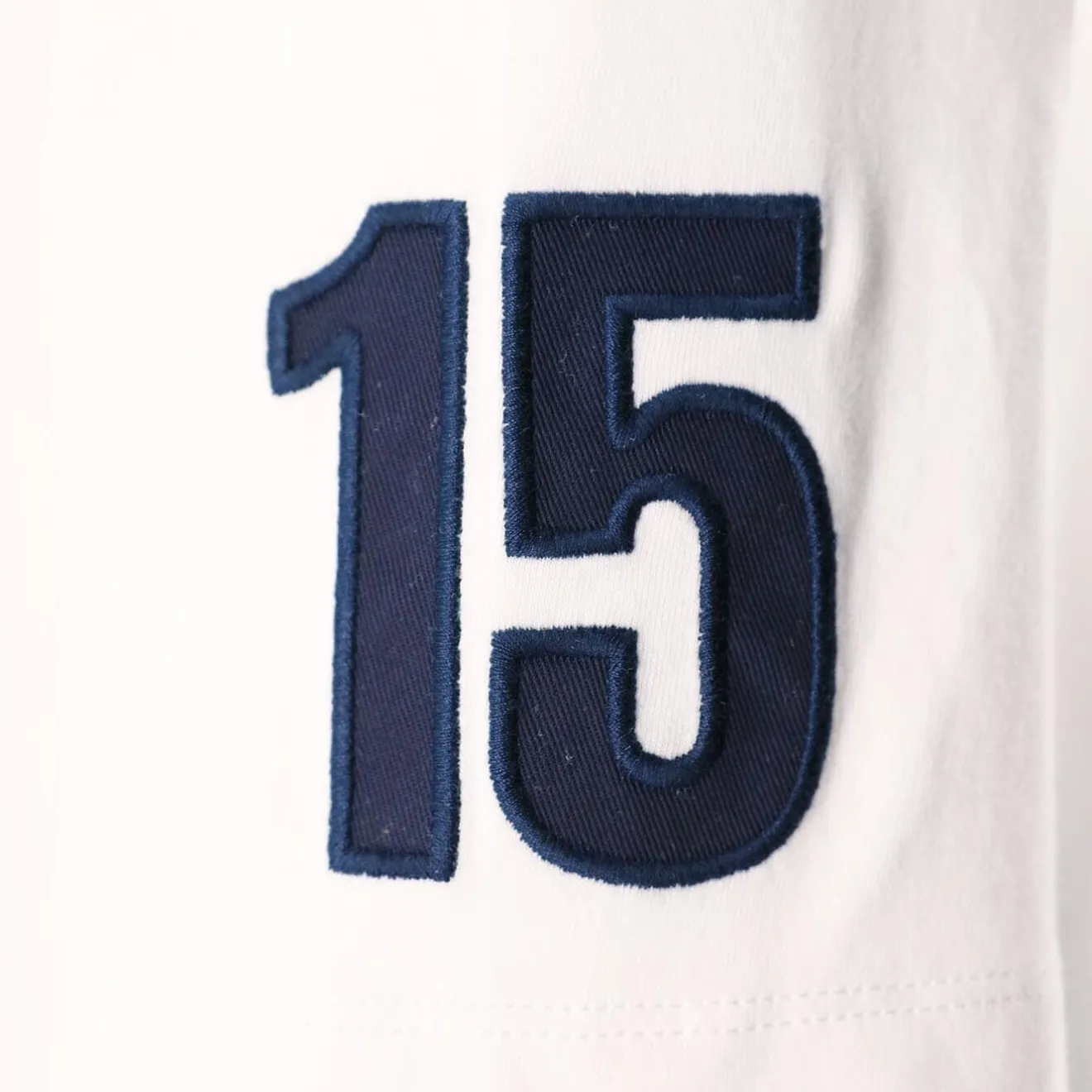 Polos>SERGE BLANCO Polo 15 in white jersey DARK NAVY