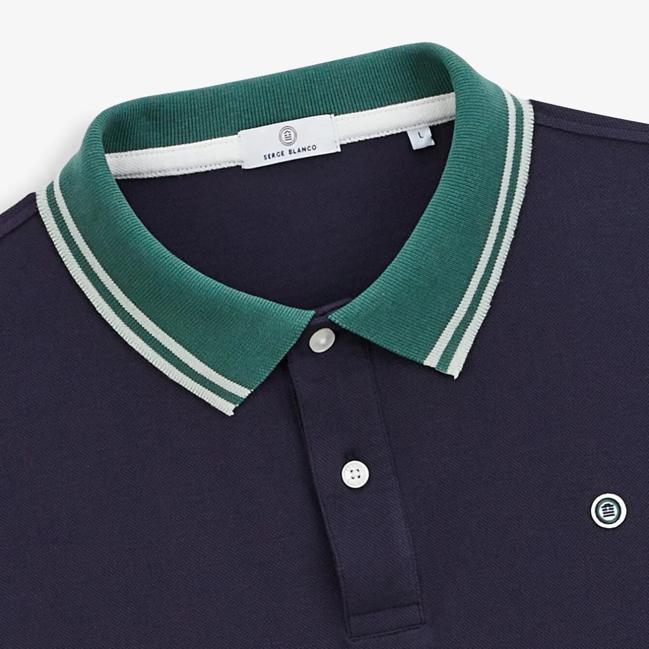 Polos>SERGE BLANCO Polo Larry dark navy ARMY