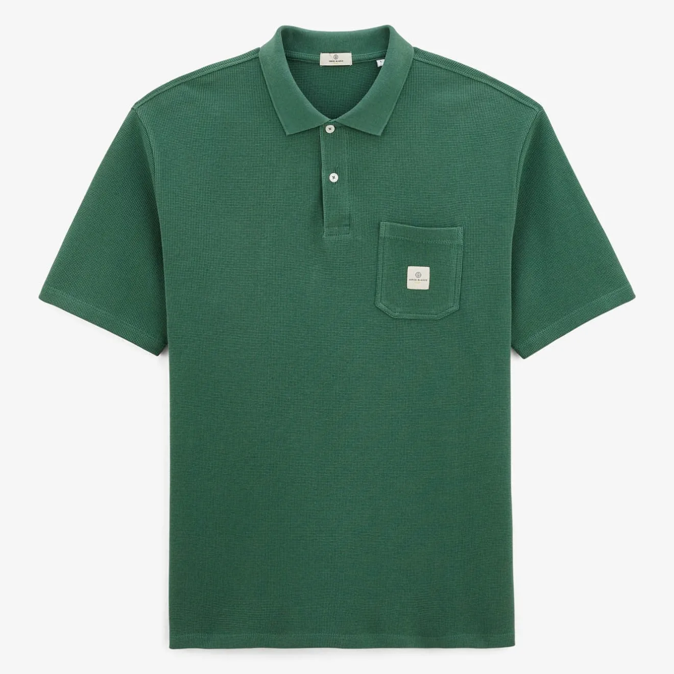 Ligne Play|Polos>SERGE BLANCO Polo Logan Gaufrette Mint Green Men | NATION