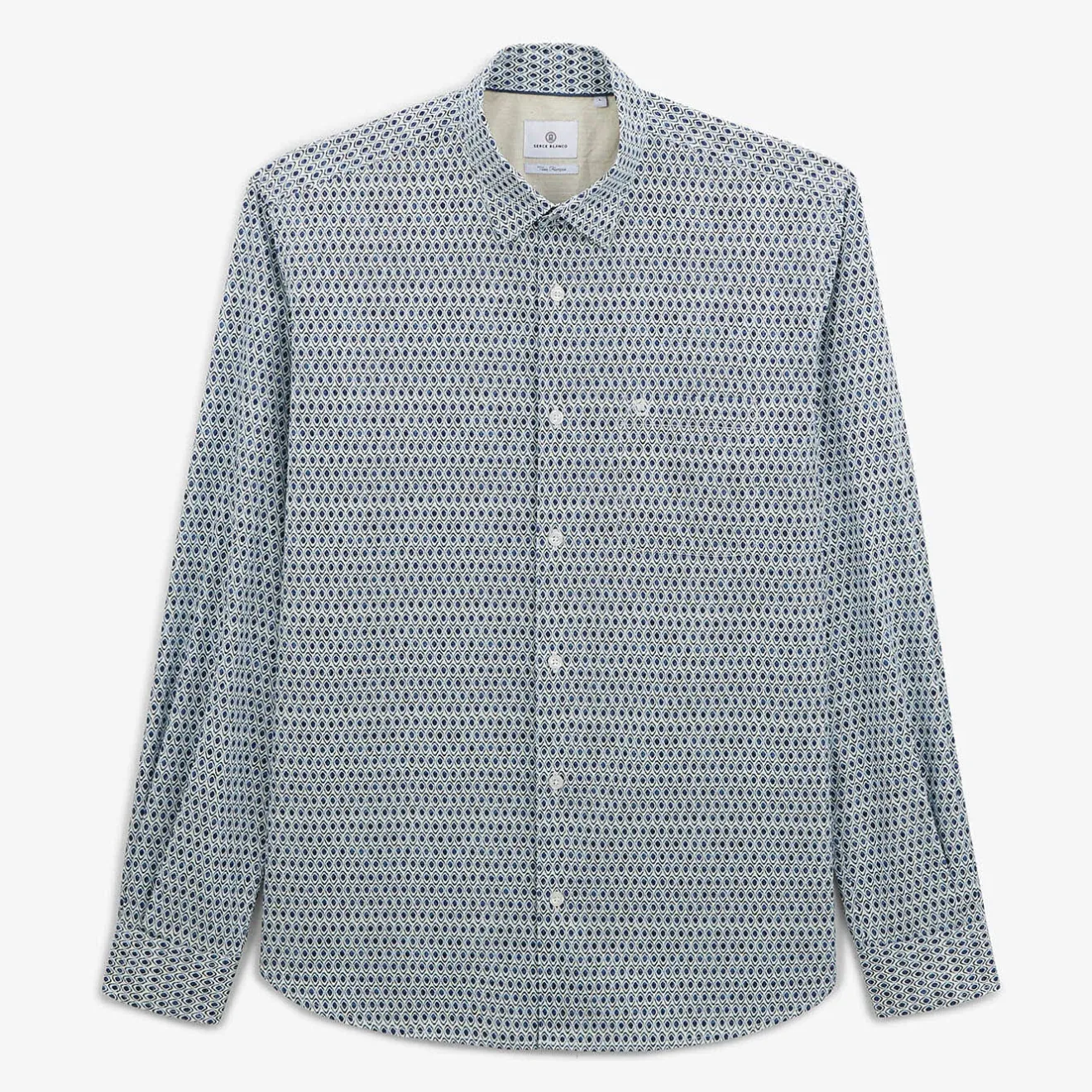 Chemises>SERGE BLANCO Regular aviator shirt with tribal print AVIATEUR