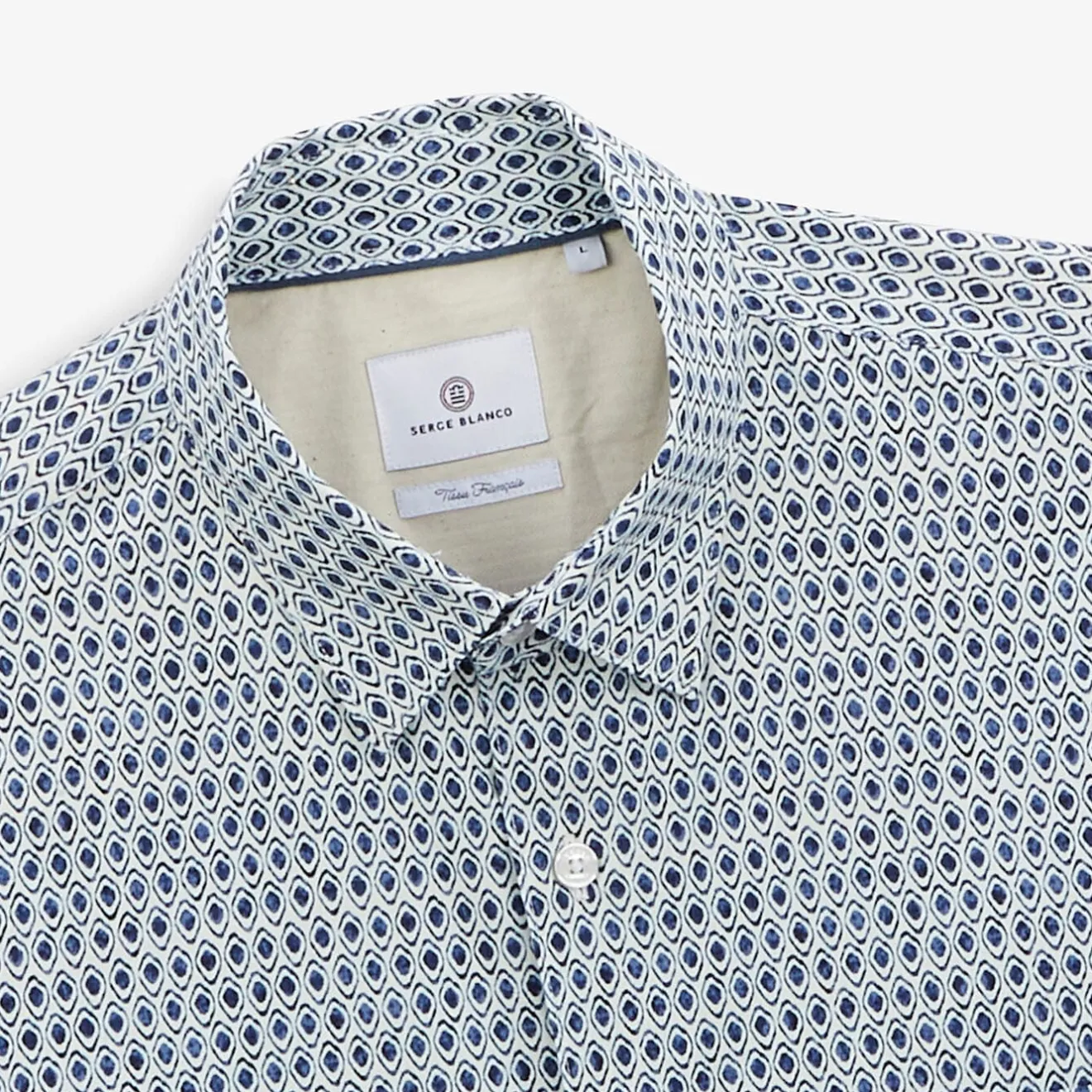 Chemises>SERGE BLANCO Regular aviator shirt with tribal print AVIATEUR