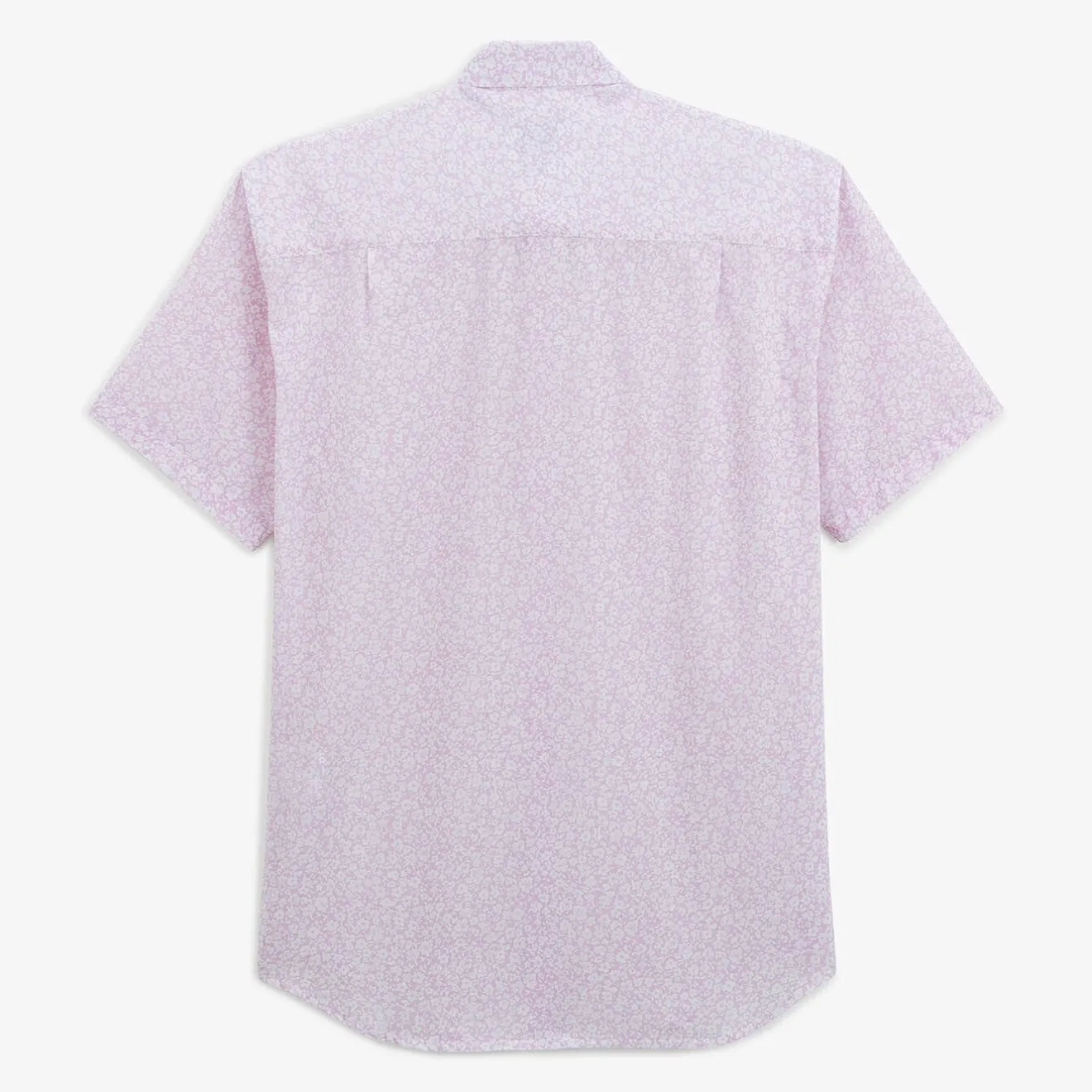 Chemises>SERGE BLANCO Regular short-sleeved pink floral print shirt ROSE