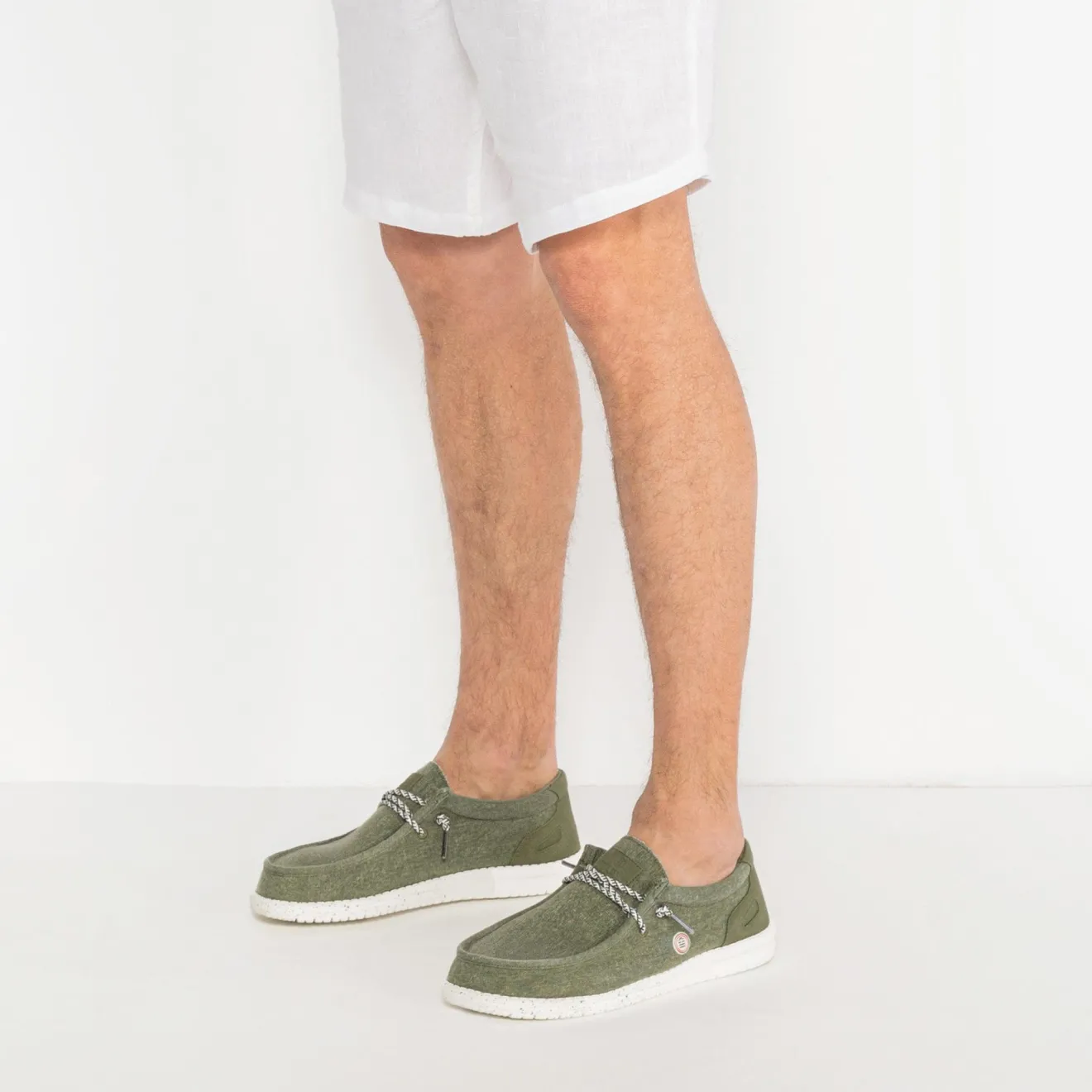 Chaussures Bateau|Daddy Cool>SERGE BLANCO Saint-Jean khaki green boat shoe DARK NAVY