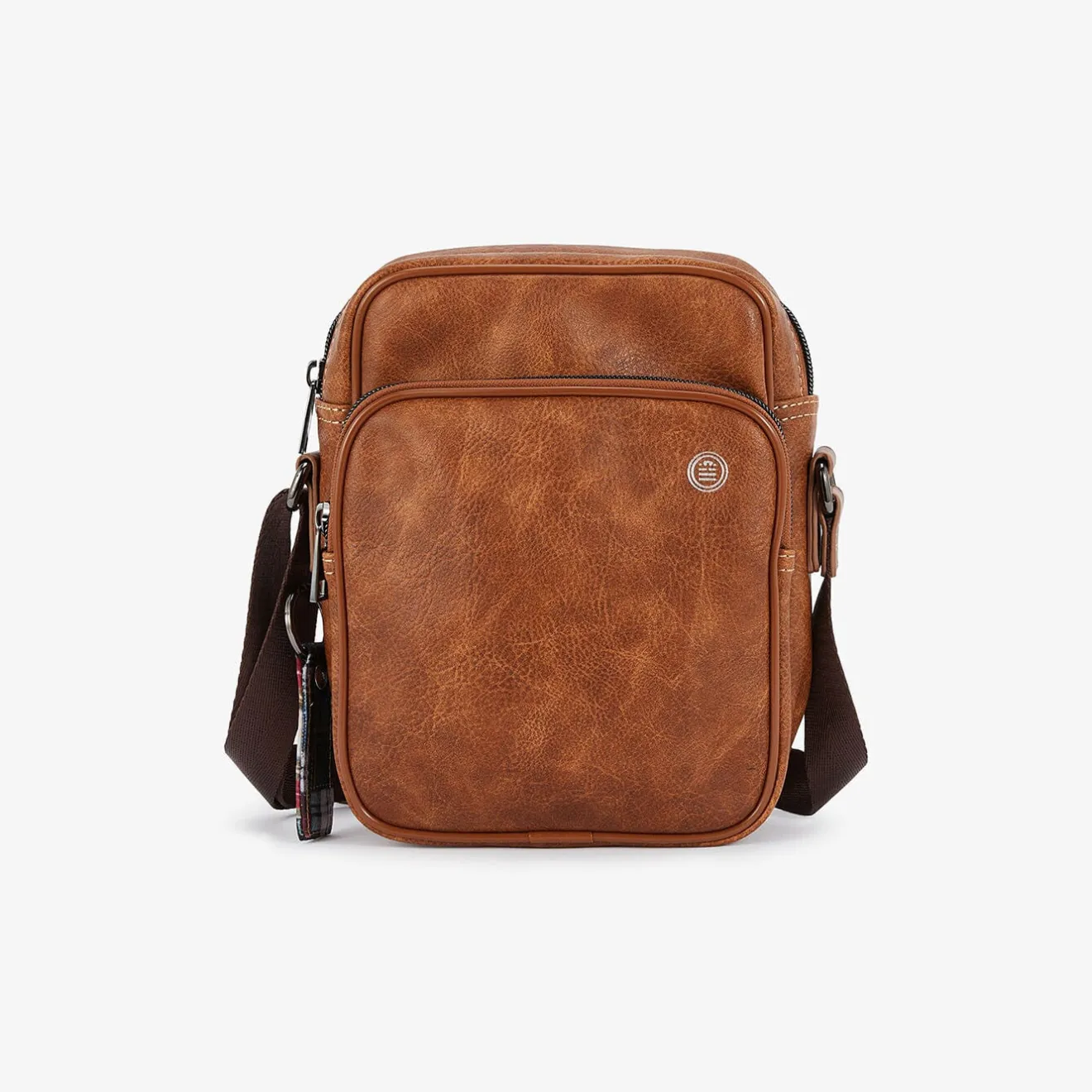 Maroquinerie>SERGE BLANCO SAN ANTONIO single bag cognac Gris chiné