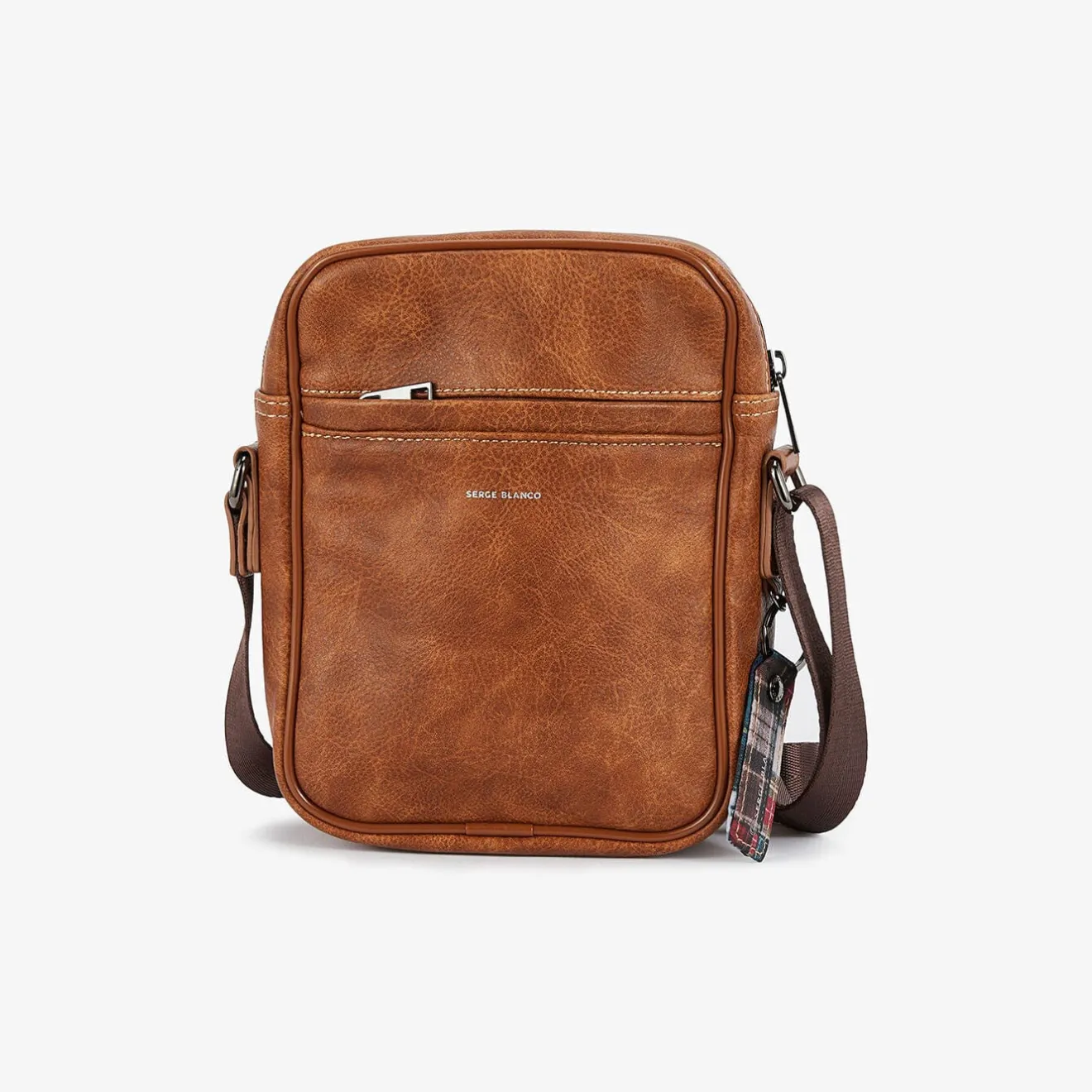 Maroquinerie>SERGE BLANCO SAN ANTONIO single bag cognac Gris chiné