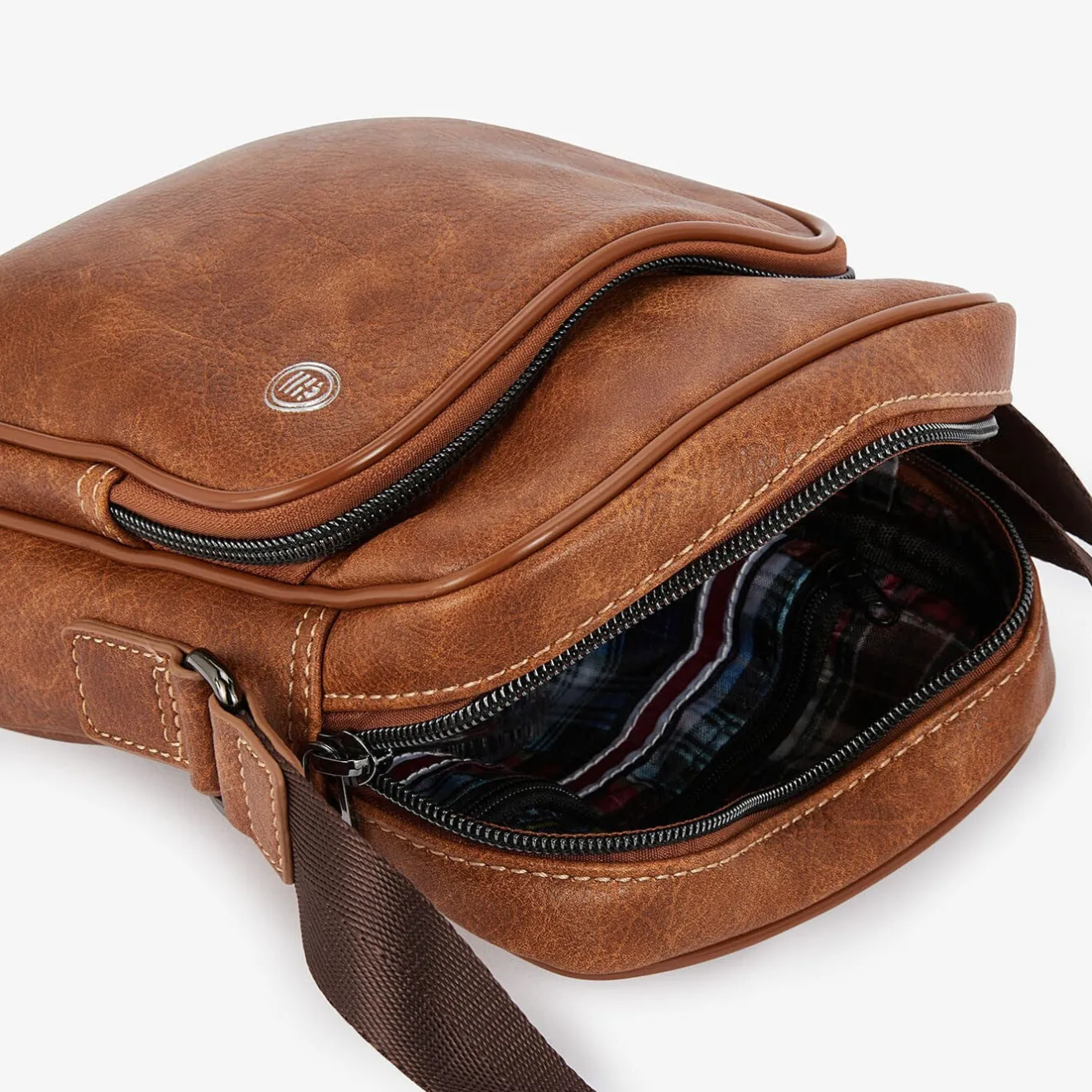 Maroquinerie>SERGE BLANCO SAN ANTONIO single bag cognac Gris chiné