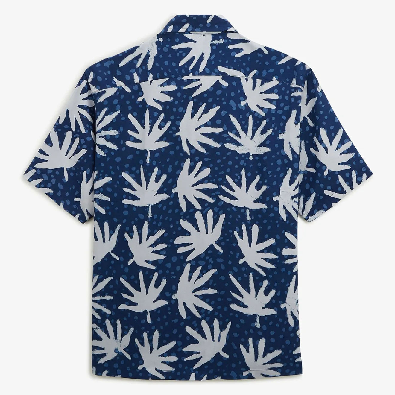 Chemises>SERGE BLANCO San indigo short sleeve shirt with fancy print SAPIN