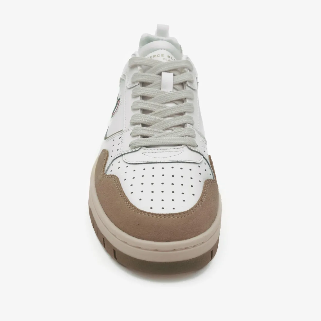 Collection La Vernaz|Daddy Cool>SERGE BLANCO Sand beige two-tone Vernaz sneaker KAKI