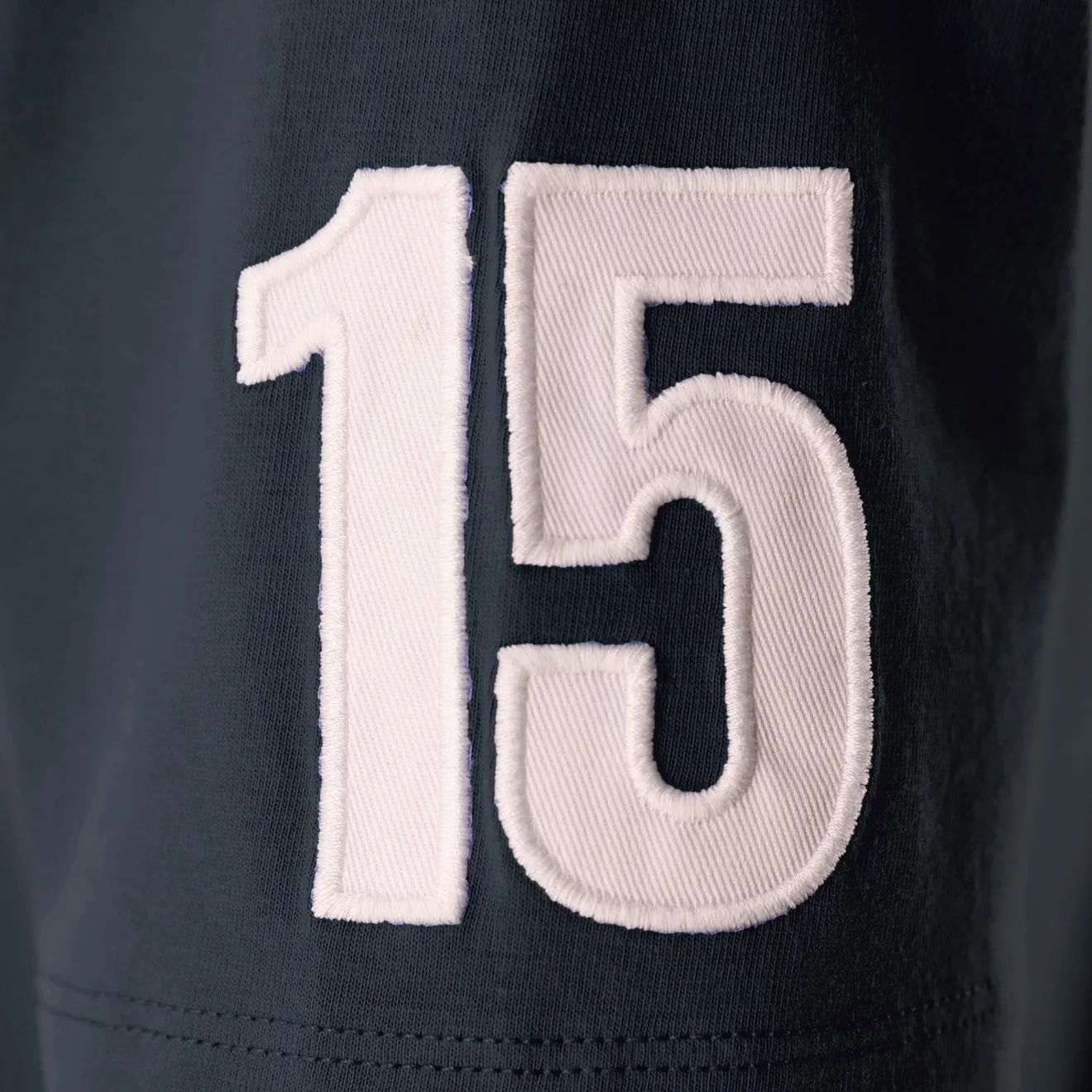 Polos>SERGE BLANCO Short-sleeved cotton polo shirt with 15 dark navy blue embroidery CIMENT