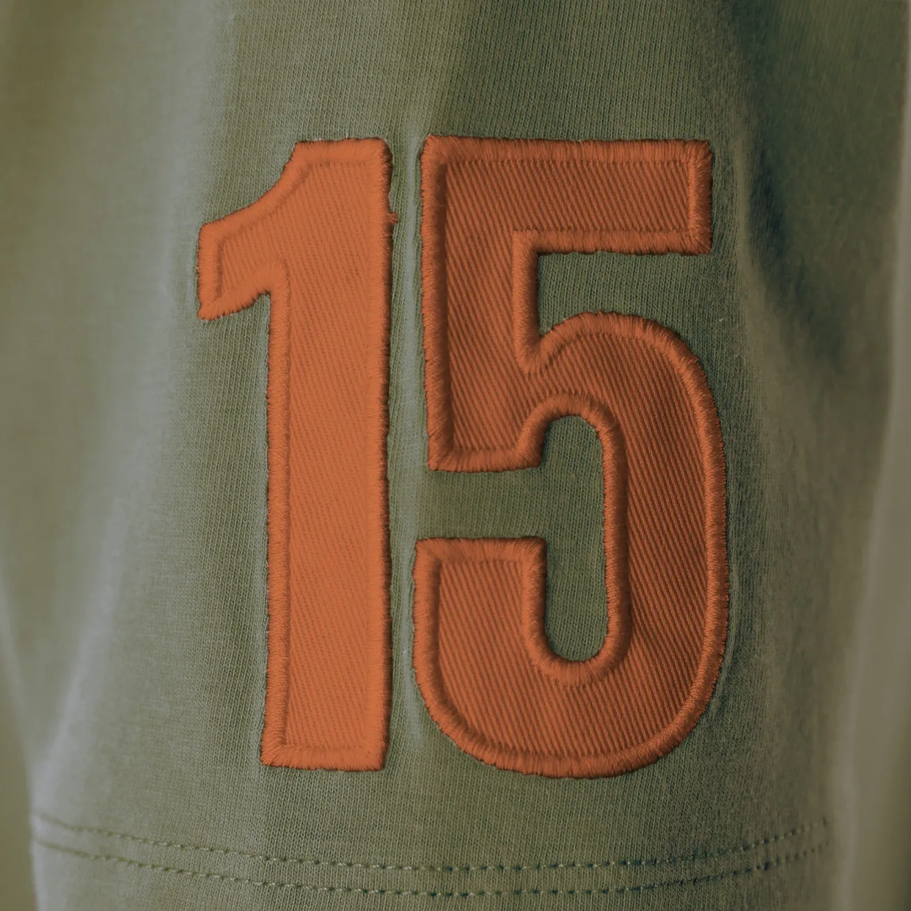 Polos>SERGE BLANCO Short-sleeved cotton polo shirt with 15 army green embroidery SAPIN
