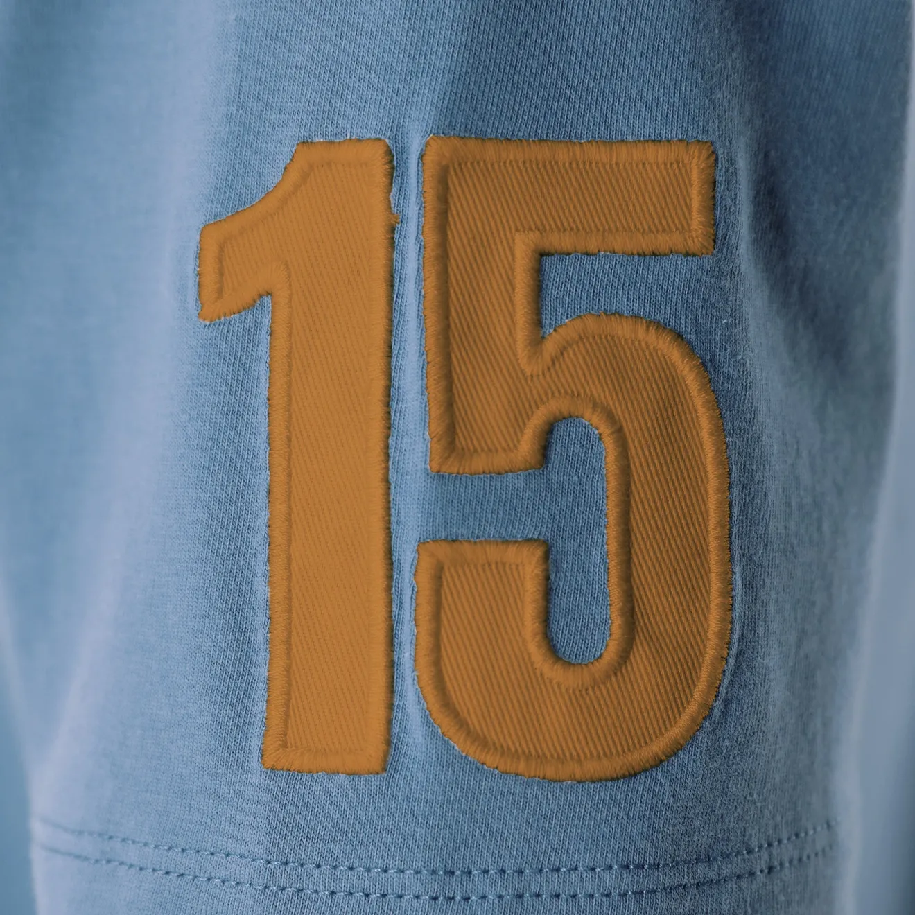 Polos>SERGE BLANCO Short-sleeved cotton polo shirt with 15 blue embroidery ARMY