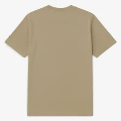 T-shirts>SERGE BLANCO Short-sleeved cotton T-shirt with beige print dark navy