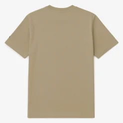 T-shirts>SERGE BLANCO Short-sleeved cotton T-shirt with SB1958 beige print BLANC