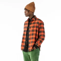 Chemises>SERGE BLANCO Siena long sleeve cotton plaid shirt dark navy