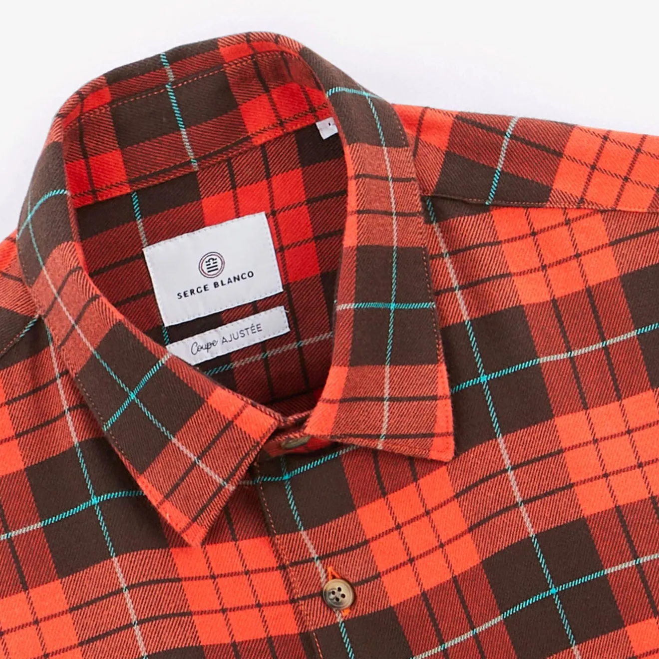Chemises>SERGE BLANCO Siena long sleeve cotton plaid shirt dark navy