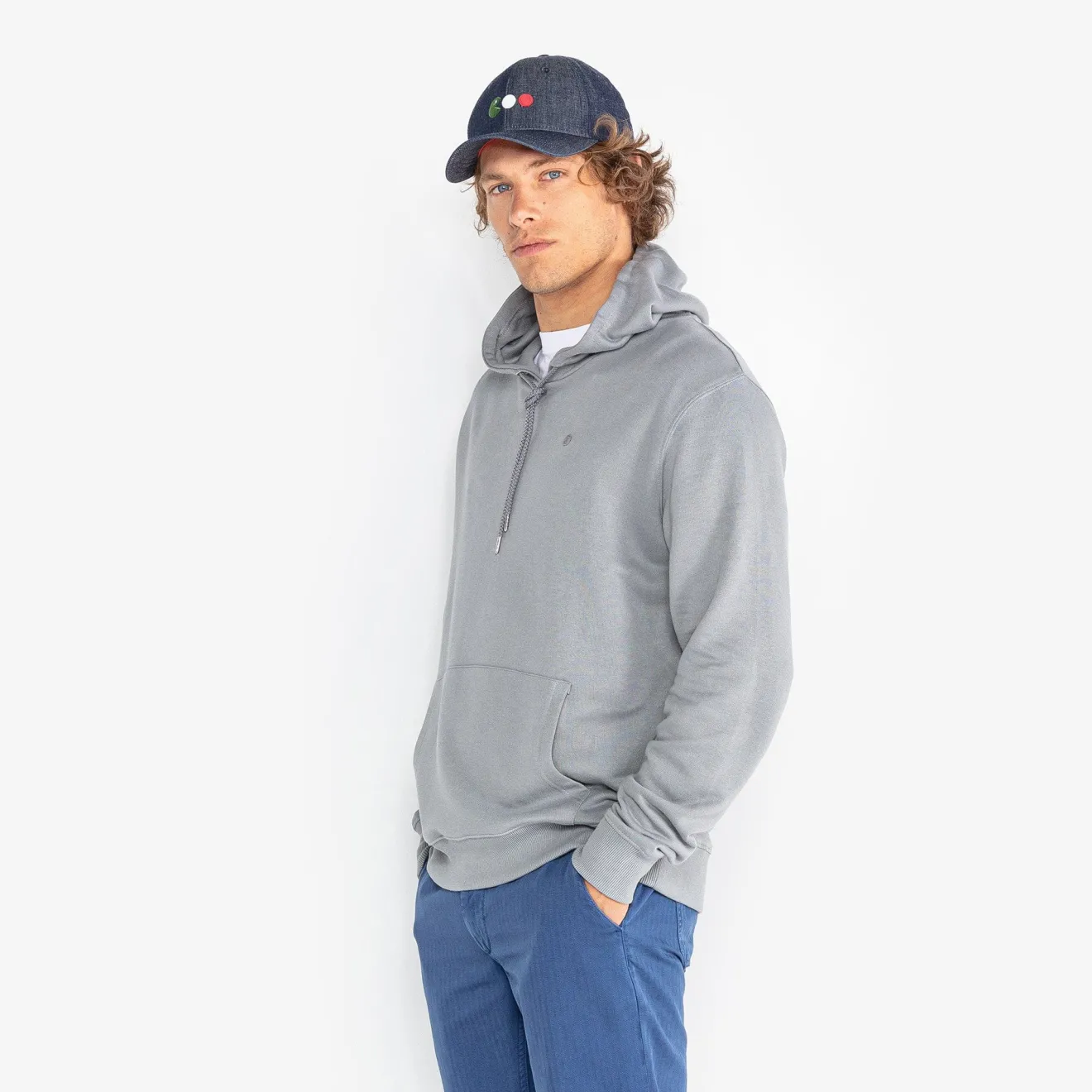 Sweats|Daddy Cool>SERGE BLANCO Silas Slate Grey Hoodie DARK NAVY