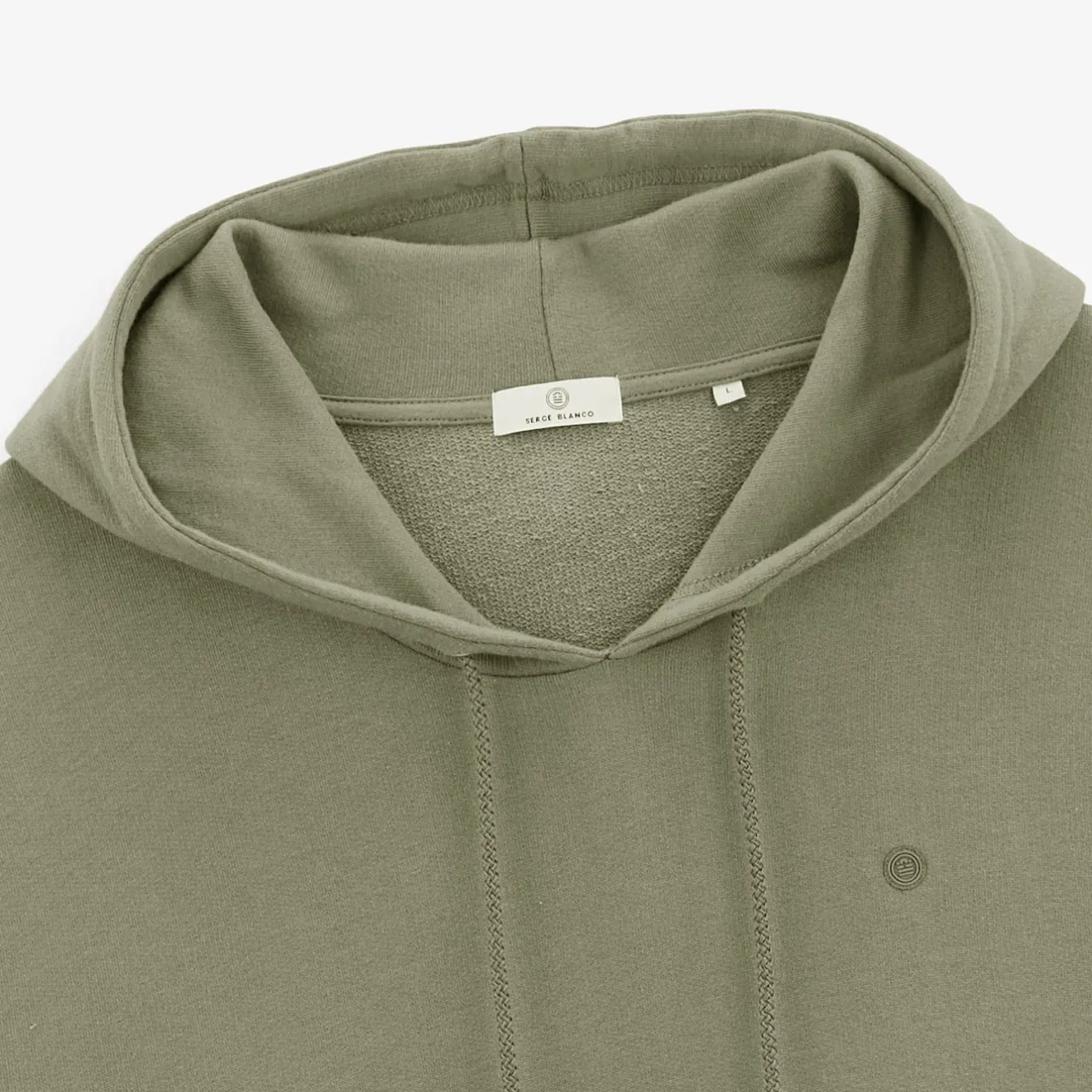 Sweats|Le Sportif>SERGE BLANCO Silas Teak Green Hoodie CIEL