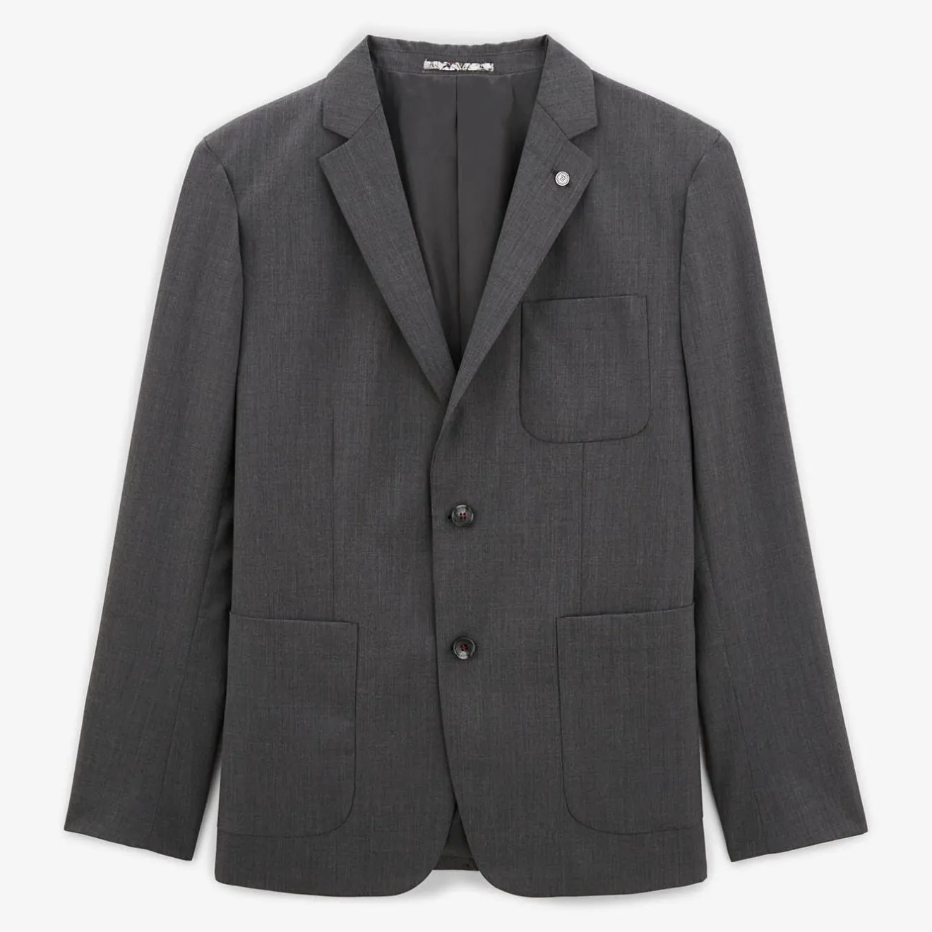 Blazers|L'élégant>SERGE BLANCO Simonni grey marl blazer jacket DARK NAVY