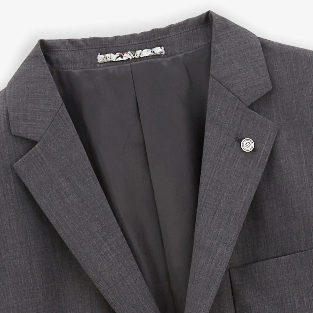 Blazers|L'élégant>SERGE BLANCO Simonni grey marl blazer jacket DARK NAVY