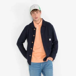 Casquettes Et Bobs>SERGE BLANCO Skin pink tricolor trucker cap DARK NAVY