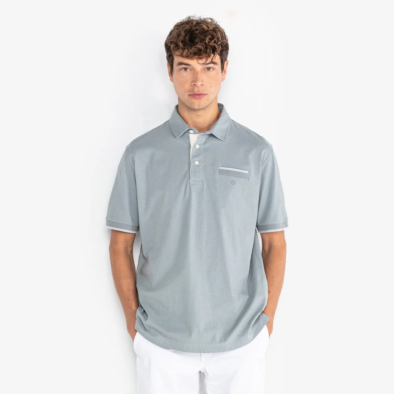Polos|Maillots De Rugby>SERGE BLANCO Slate Grey Wolf Short Sleeve Rugby Jersey CIEL