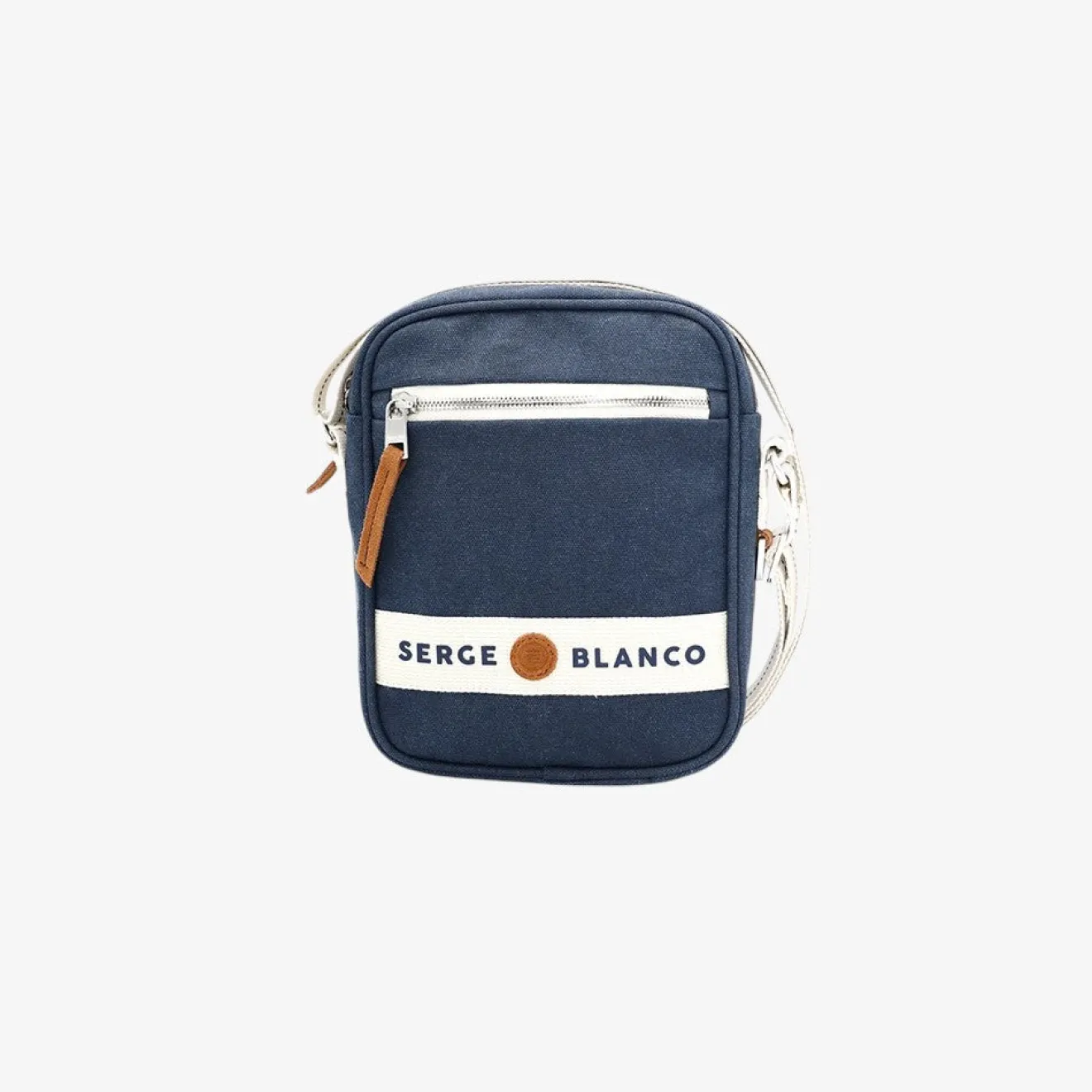 Sacoches>SERGE BLANCO Small dark navy gusseted bag NOIR