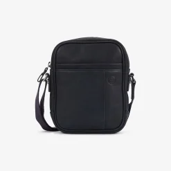 Maroquinerie>SERGE BLANCO Small navy blue ANCHORAGE satchel COGNAC