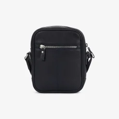 Maroquinerie>SERGE BLANCO Small navy blue ANCHORAGE satchel COGNAC