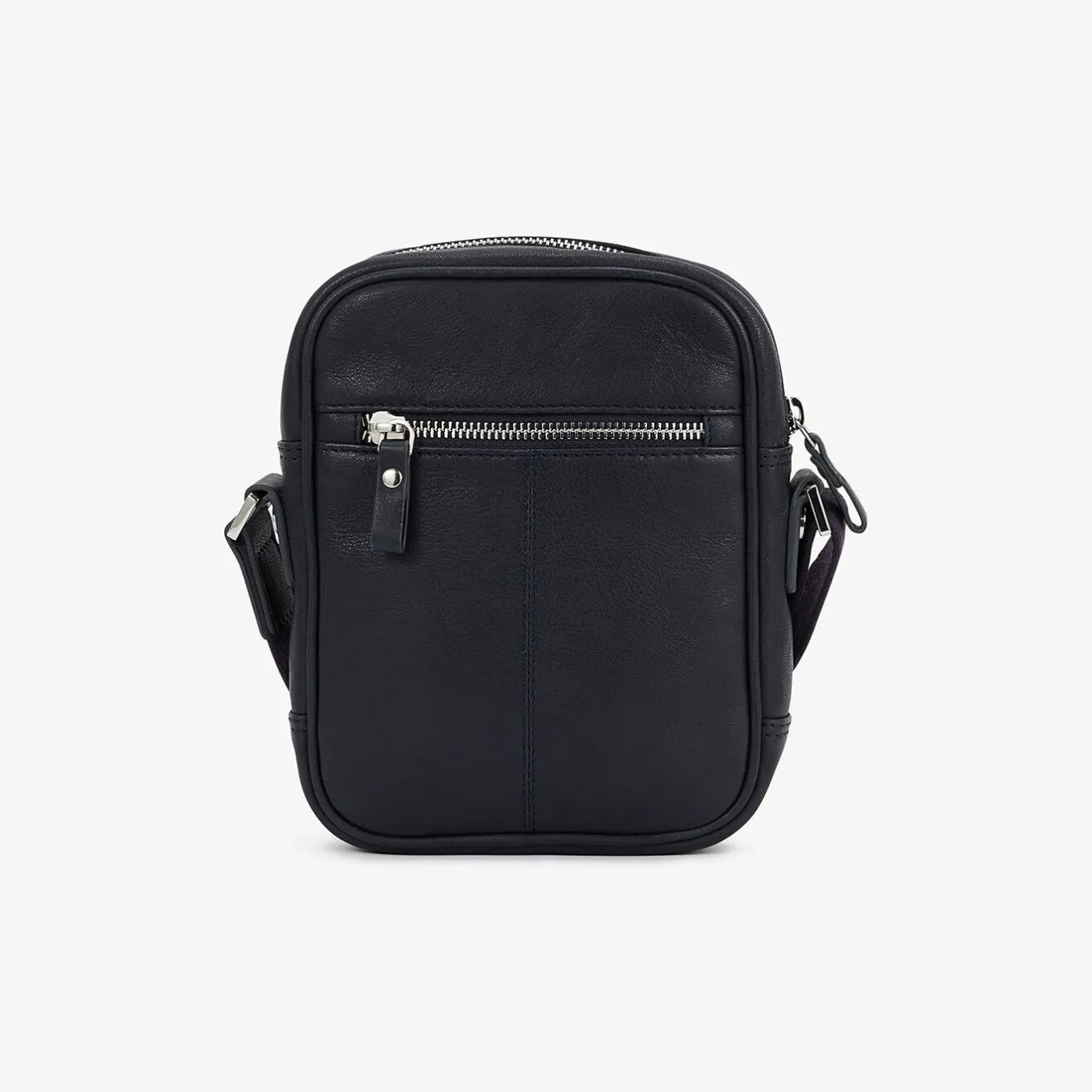 Maroquinerie>SERGE BLANCO Small navy blue ANCHORAGE satchel COGNAC