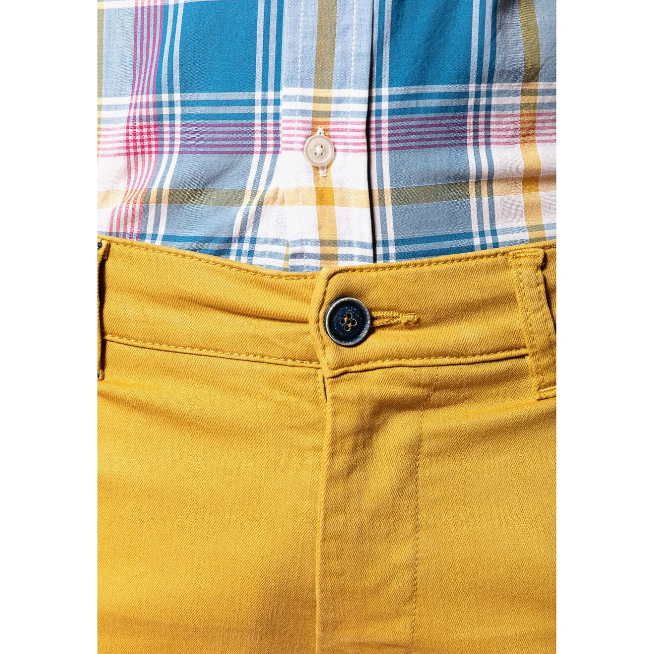 Shorts & Bermudas>SERGE BLANCO Straw denim Bermuda shorts TAUPE