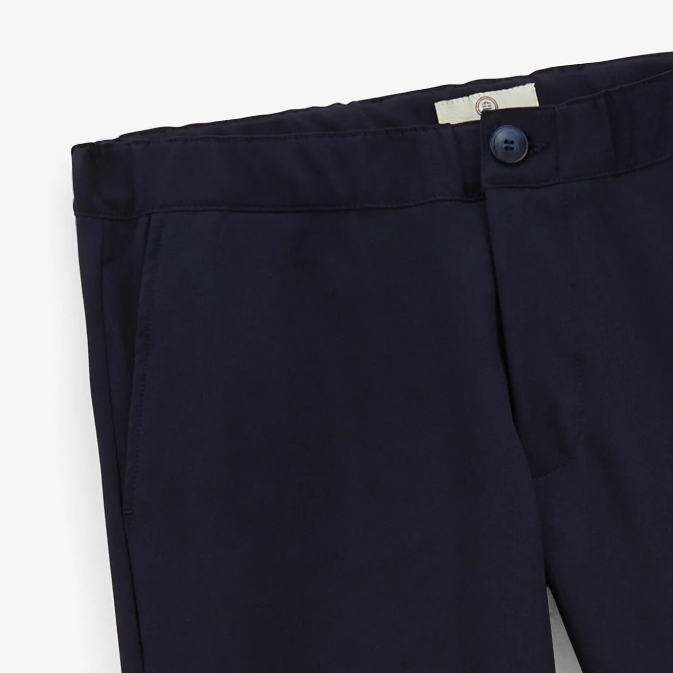 Pantalons>SERGE BLANCO Stretch pants with dark blue elastic waist NOIR