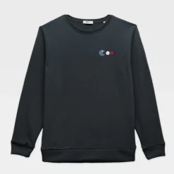 Sweats|Tel Père, Tel Fils>SERGE BLANCO Sven junior sweatshirt with arcade embroidery dark navy NUDE