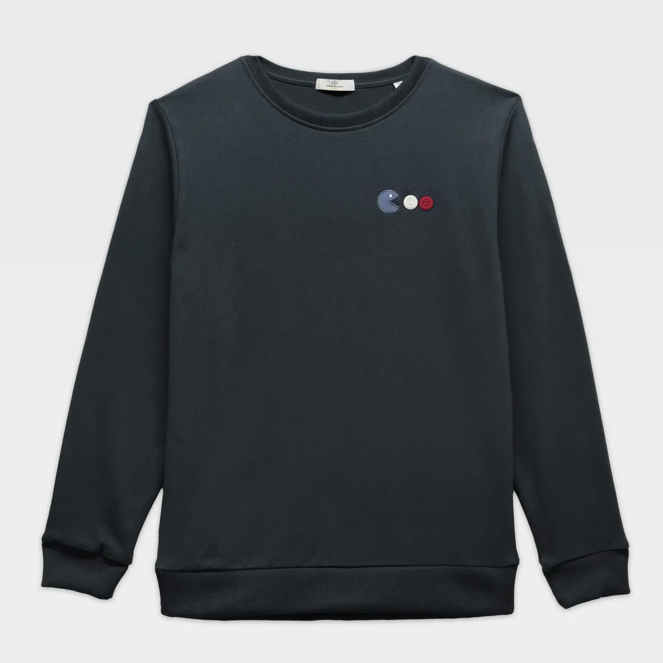 Sweats|Tel Père, Tel Fils>SERGE BLANCO Sven junior sweatshirt with arcade embroidery dark navy NUDE